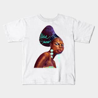 Portrait of Nina Simone Kids T-Shirt